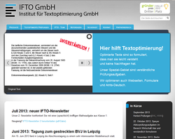 Institut für Textoptimierung GmbH, Startseite